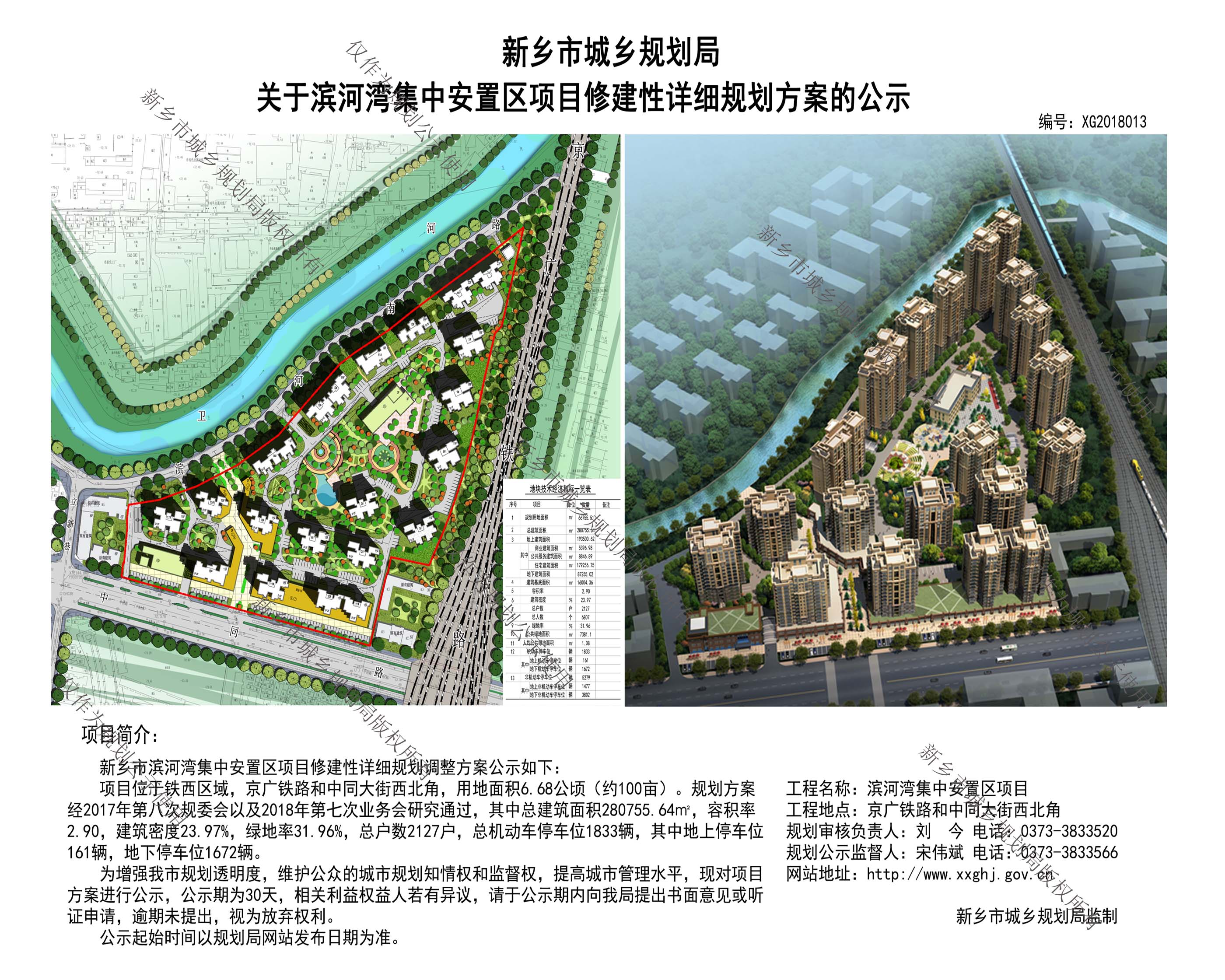 关于滨河湾集中安置区项目修建性详细规划方案的公示_新乡市政务公开网